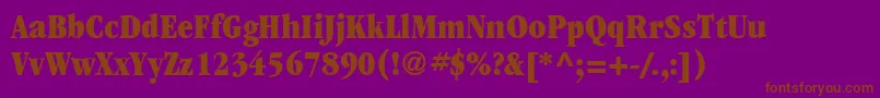 Garrymondriancond8Ultrash Font – Brown Fonts on Purple Background