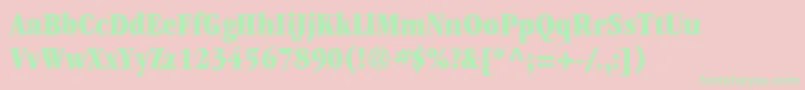 Garrymondriancond8Ultrash Font – Green Fonts on Pink Background