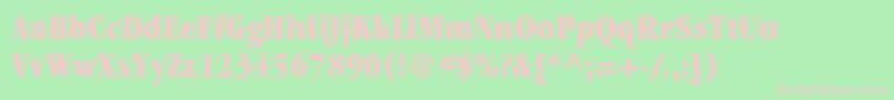 Garrymondriancond8Ultrash Font – Pink Fonts on Green Background