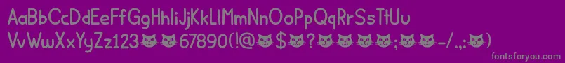 MinouDemo Font – Gray Fonts on Purple Background