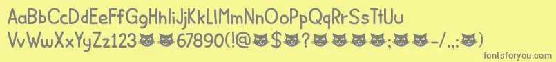 MinouDemo Font – Gray Fonts on Yellow Background