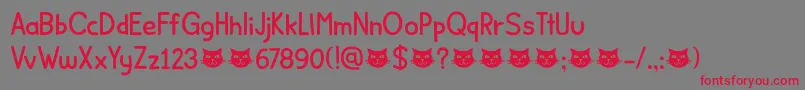 MinouDemo Font – Red Fonts on Gray Background