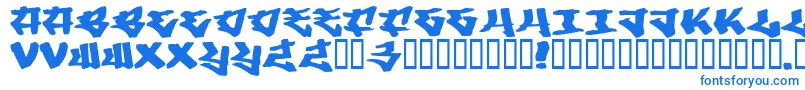 Шрифт Writers3 – синие шрифты на белом фоне