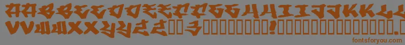 Writers3 Font – Brown Fonts on Gray Background