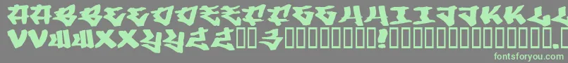フォントWriters3 – 灰色の背景に緑のフォント