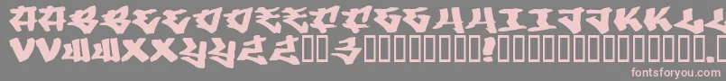 フォントWriters3 – 灰色の背景にピンクのフォント
