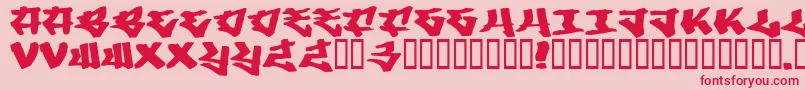 Writers3 Font – Red Fonts on Pink Background