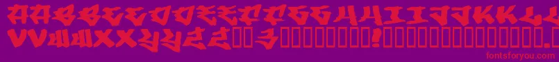 Writers3 Font – Red Fonts on Purple Background