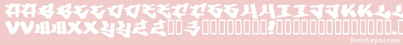 Writers3 Font – White Fonts on Pink Background