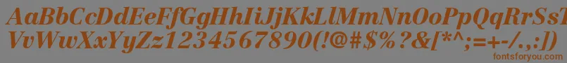 Шрифт CenturyRepriseBlackSsiBlackItalic – коричневые шрифты на сером фоне