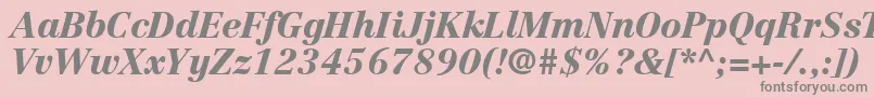 CenturyRepriseBlackSsiBlackItalic Font – Gray Fonts on Pink Background