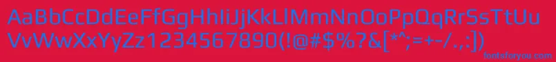 PlayRegular Font – Blue Fonts on Red Background