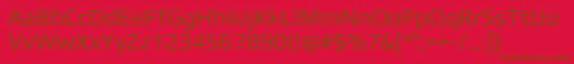 PlayRegular Font – Brown Fonts on Red Background