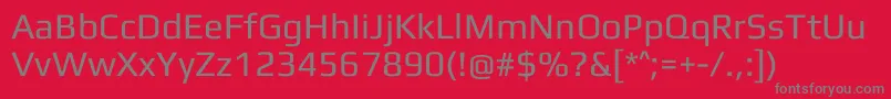 PlayRegular Font – Gray Fonts on Red Background