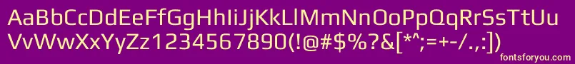 PlayRegular Font – Yellow Fonts on Purple Background