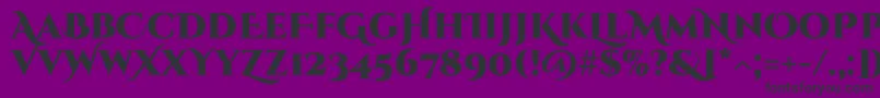 CinzeldecorativeBlack-fontti – mustat fontit violetilla taustalla