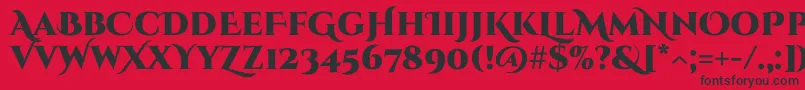 CinzeldecorativeBlack Font – Black Fonts on Red Background