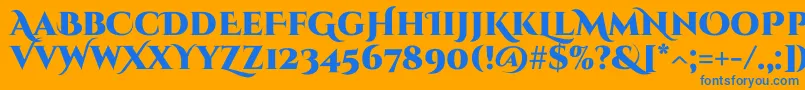 CinzeldecorativeBlack Font – Blue Fonts on Orange Background