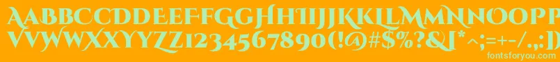 CinzeldecorativeBlack Font – Green Fonts on Orange Background