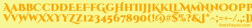 CinzeldecorativeBlack Font – Orange Fonts on Yellow Background