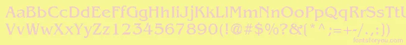 BenguiatRus Font – Pink Fonts on Yellow Background