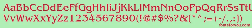 BenguiatRus Font – Red Fonts on Green Background