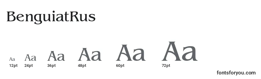 BenguiatRus Font Sizes