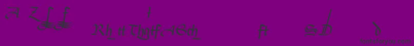 BuckinghamfrakturLtAlternate-Schriftart – Schwarze Schriften auf violettem Hintergrund