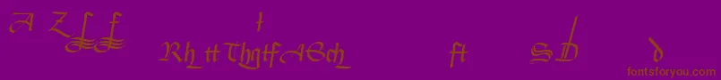 BuckinghamfrakturLtAlternate Font – Brown Fonts on Purple Background