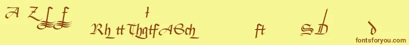 BuckinghamfrakturLtAlternate Font – Brown Fonts on Yellow Background