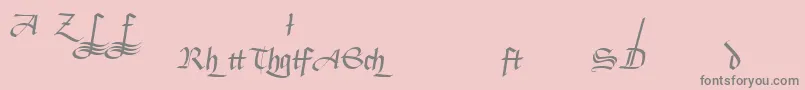 BuckinghamfrakturLtAlternate Font – Gray Fonts on Pink Background