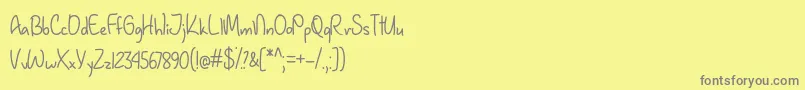 fuente JanuaryHandwritingOtf – Fuentes Grises Sobre Fondo Amarillo