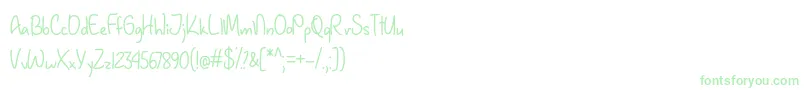 JanuaryHandwritingOtf Font – Green Fonts on White Background