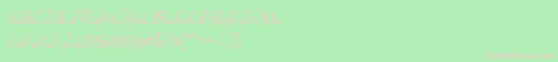 Шрифт JanuaryHandwritingOtf – розовые шрифты на зелёном фоне