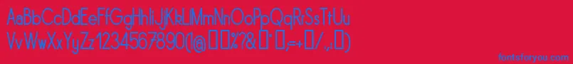 Sornrgn Font – Blue Fonts on Red Background