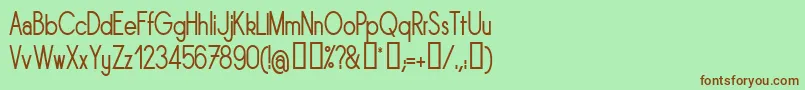 Sornrgn Font – Brown Fonts on Green Background