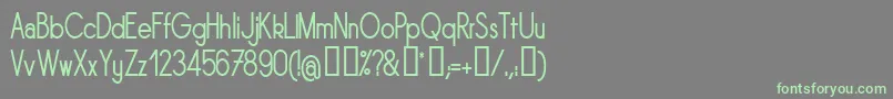 フォントSornrgn – 灰色の背景に緑のフォント