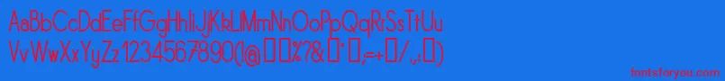 Sornrgn Font – Red Fonts on Blue Background