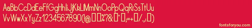 Sornrgn Font – Yellow Fonts on Red Background