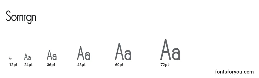 Sornrgn Font Sizes