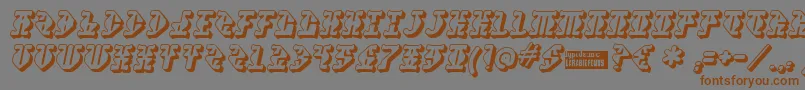 Stupefaction3D Font – Brown Fonts on Gray Background