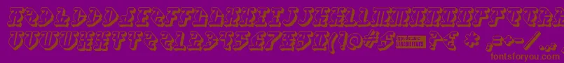 Stupefaction3D Font – Brown Fonts on Purple Background