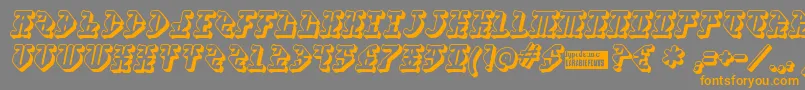 Stupefaction3D Font – Orange Fonts on Gray Background