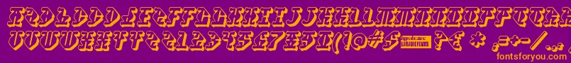 Stupefaction3D Font – Orange Fonts on Purple Background