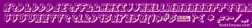 Stupefaction3D Font – Pink Fonts on Purple Background