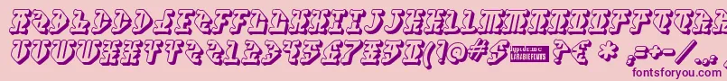 Stupefaction3D Font – Purple Fonts on Pink Background