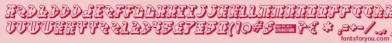 Stupefaction3D Font – Red Fonts on Pink Background