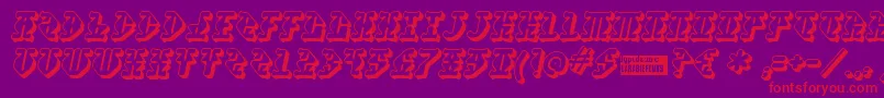 Stupefaction3D Font – Red Fonts on Purple Background