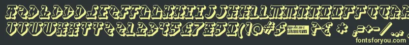 Stupefaction3D Font – Yellow Fonts on Black Background