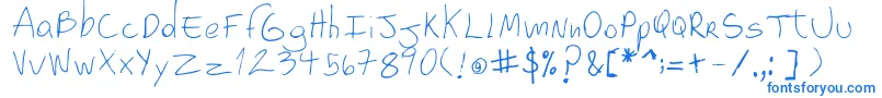 Gabo4 Font – Blue Fonts on White Background